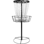 MVP Disc Sports Black Hole Lite front view showing full basket and rim for consistent practice