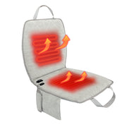 MYDAYS OUTDOOR front view showing heated cushion and curved back support for comfort