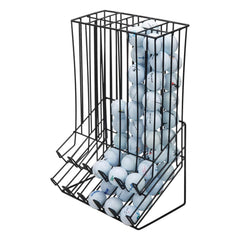 MyGift metal dispenser front view showing organized storage and professional look