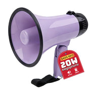 MyMealivos purple megaphone front view showing speaker and clear projection benefit