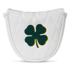 mytag detailed close-up of four-leaf clover applique, highlights stylish durable finish