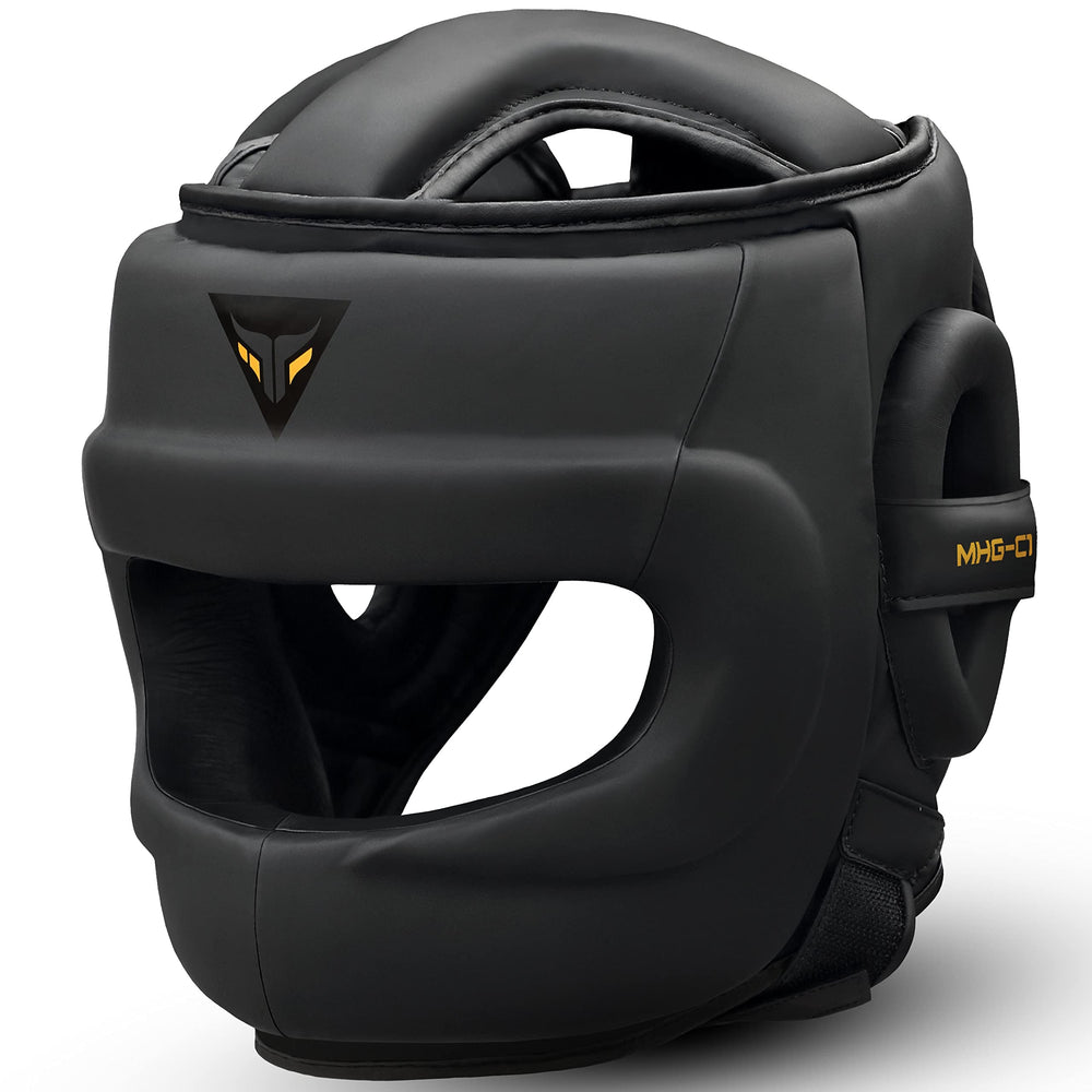 Mytra Fusion front view of headgear showing full-face protection and durability benefit