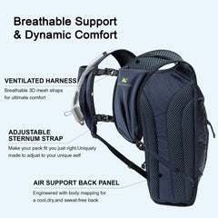 N NEVO RHINO breathable 3D mesh back panel delivering ventilation and comfortable airflow