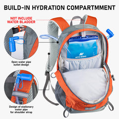 N NEVO RHINO hydration port and Velcro liner showing easy water-system setup