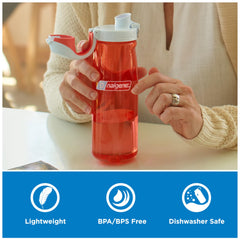 Nalgene textured frosted surface detail highlighting durable Tritan Renew construction