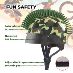 Nattork child wearing helmet on bike demonstrating secure fit and freedom to play
