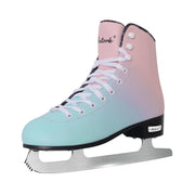 Nattork front view of blue and pink skates showing design and fit benefit