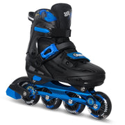 Nattork front view blue skates showing racing-car design and comfortable fit