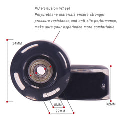 Nattork wheels mounted on quad skate demonstrating improved visibility and style