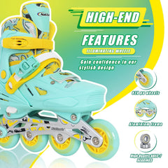 Nattork close-up of illuminated wheels demonstrating no-battery colorful visibility