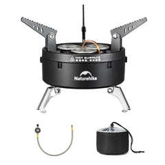 Naturehike front view mounted in IGT table showing tidy integration and stable cooking