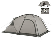 Naturehike Massif front pitched tent showing sheltered entrance and weather protection