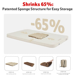 Naturehike cross-section showing 3.94-inch dual-layer thickness for pressure relief benefit