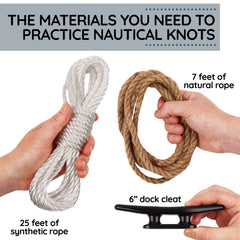 NautiCards 6 inch nylon cleat detail showing horns for realistic practice