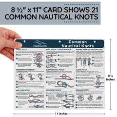 NautiCards waterproof knot chart close-up with clear diagrams for durable reference