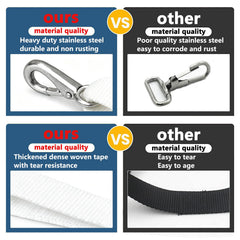 Necmetu webbing texture detail showing thick 1-inch UV-resistant polyester