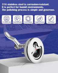 Nerites latch installed on a boat deck showing secure hatch closure benefit