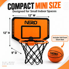 NERO SPORT close-up of rim and backboard connection highlighting build quality and secure mount benefit