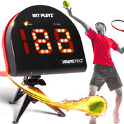 NET PLAYZ radar front view showing compact housing and controls for easy placement