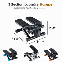 NEWBULIG stepper with resistance bands attached to add upper-body strength