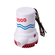 NEWMAIX front view of bilge pump showing compact housing and quick identification benefit