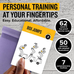 NewMe Fitness close-up of card texture highlighting durable cardstock for frequent use
