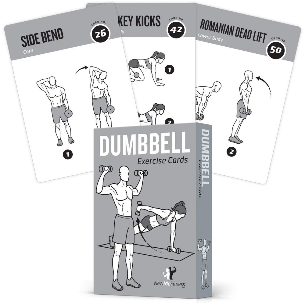 NewMe Fitness deck front packaging showing compact durable workout set