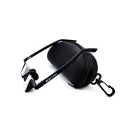 NiceClimbs front view belay glasses showing frame and clear optics for comfortable belaying