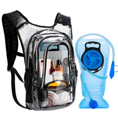 Niggeey front view of hydropack showing hologram finish and pockets, stylish protection