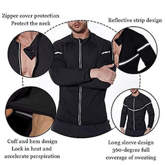 NINGMI close-up of long front zipper for quick on and off convenience