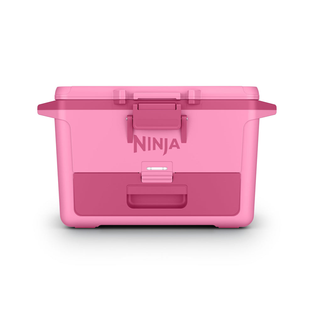 Ninja cooler front closed in strawberry rhubarb, durable protection for adventures