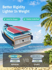 niphean rolled board packed in backpack for easy travel and storage