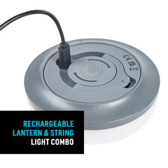 Nite Ize lantern illuminated at a campsite, provides reliable task lighting benefit