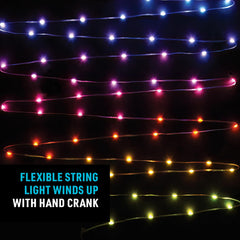 Nite Ize 23-foot string lights draped on patio, creates festive ambiance benefit