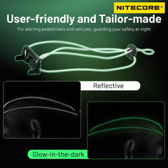 Nitecore NU21 worn by runner on trail highlighting low weight and secure fit