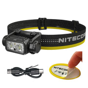 Nitecore NU45 front view showing powerful beam and durable housing for bright visibility