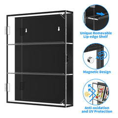 NIUBEE side view showing UV-resistant acrylic protecting cards from fading