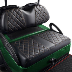 NOKINS front seat cover on Club Car Precedent showing neat fit and renewed look
