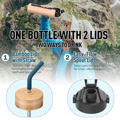 NOLOGLAZIC bamboo straw lid closeup highlighting eco-friendly sipping option