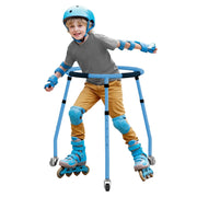 NOORNY front view of blue adjustable trainer showing stability and grip