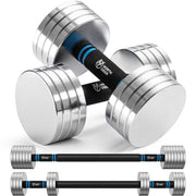 Northdeer front view of compact dumbbells showing space-saving design and durability