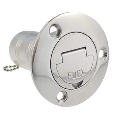 NRC&XRC front view of fuel deck fill showing polished cap and secure fit