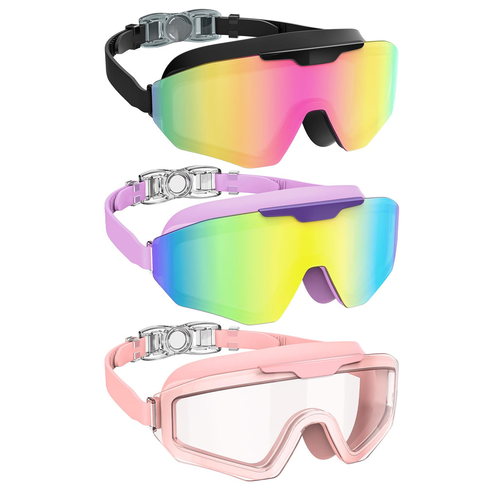 NSSIW front packaging showing three adult goggles and accessories for versatility