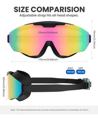 Swimmer wearing NSSIW goggles in pool demonstrating clear vision and fit