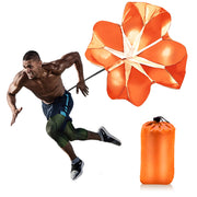 Nusogon front view of both orange 56-inch sprint parachutes showing benefits of dual-pack training