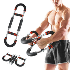 Nvhaly twister front view showing red frame and ergonomic grips for better workouts