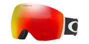 Oakley Flight Deck front view showing matte black frame and wide field of view benefit