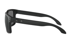 Oakley Holbrook lens close-up showing Plutonite texture and contrast boost