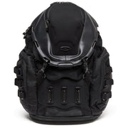 Oakley backpack front view in Stealth Black showing pockets and low-profile design for everyday organization