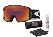 Oakley Line Miner matte black front view showing wide peripheral benefit